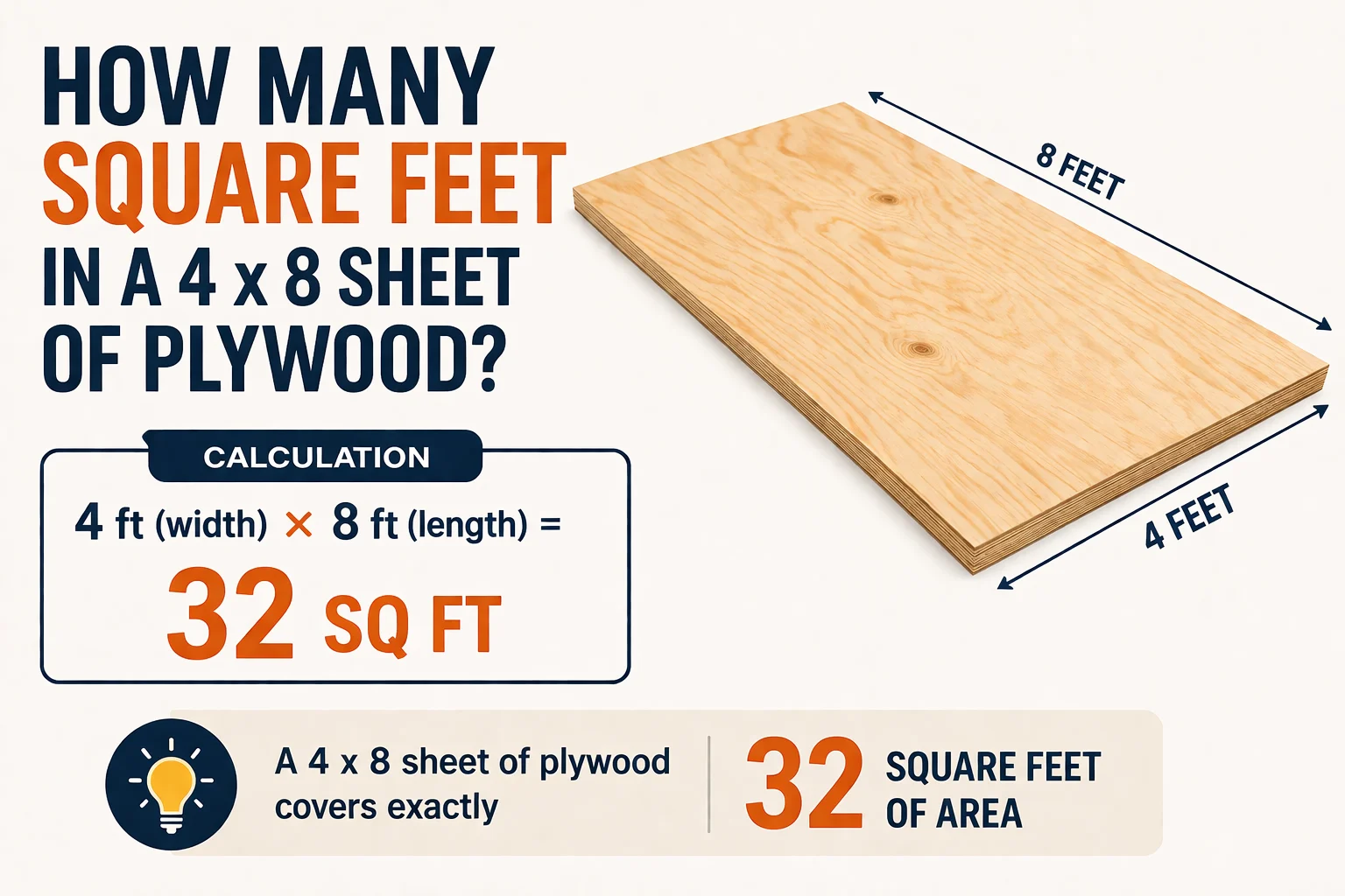 How Many Square Feet in a 4 x 8 Sheet of Plywood?
