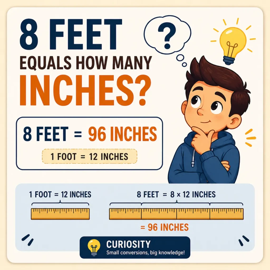 8 Feet Equals How Many Inches