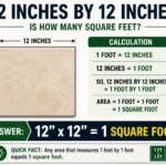 12 inches by 12 inches is how many square feet