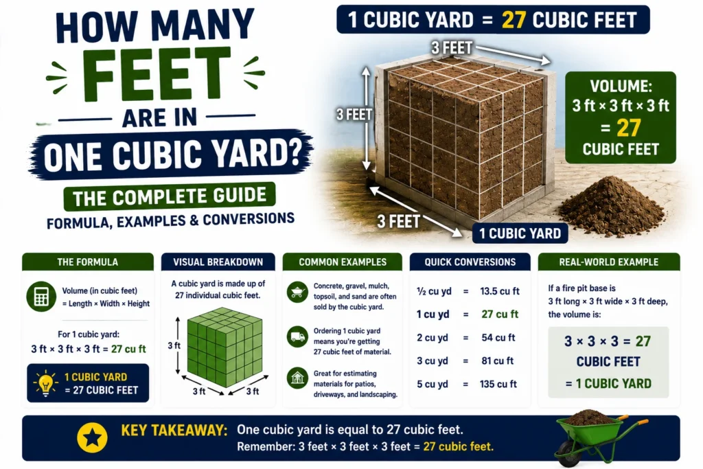 How Many Feet Are in One Cubic Yard