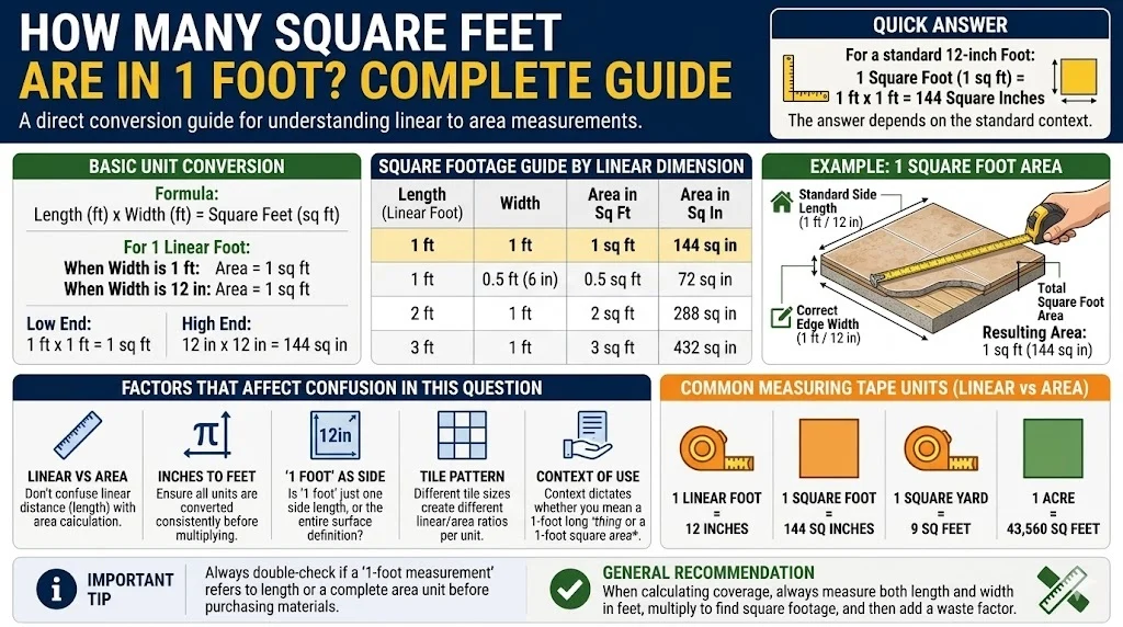 How Many Square Feet Are in 1 Foot