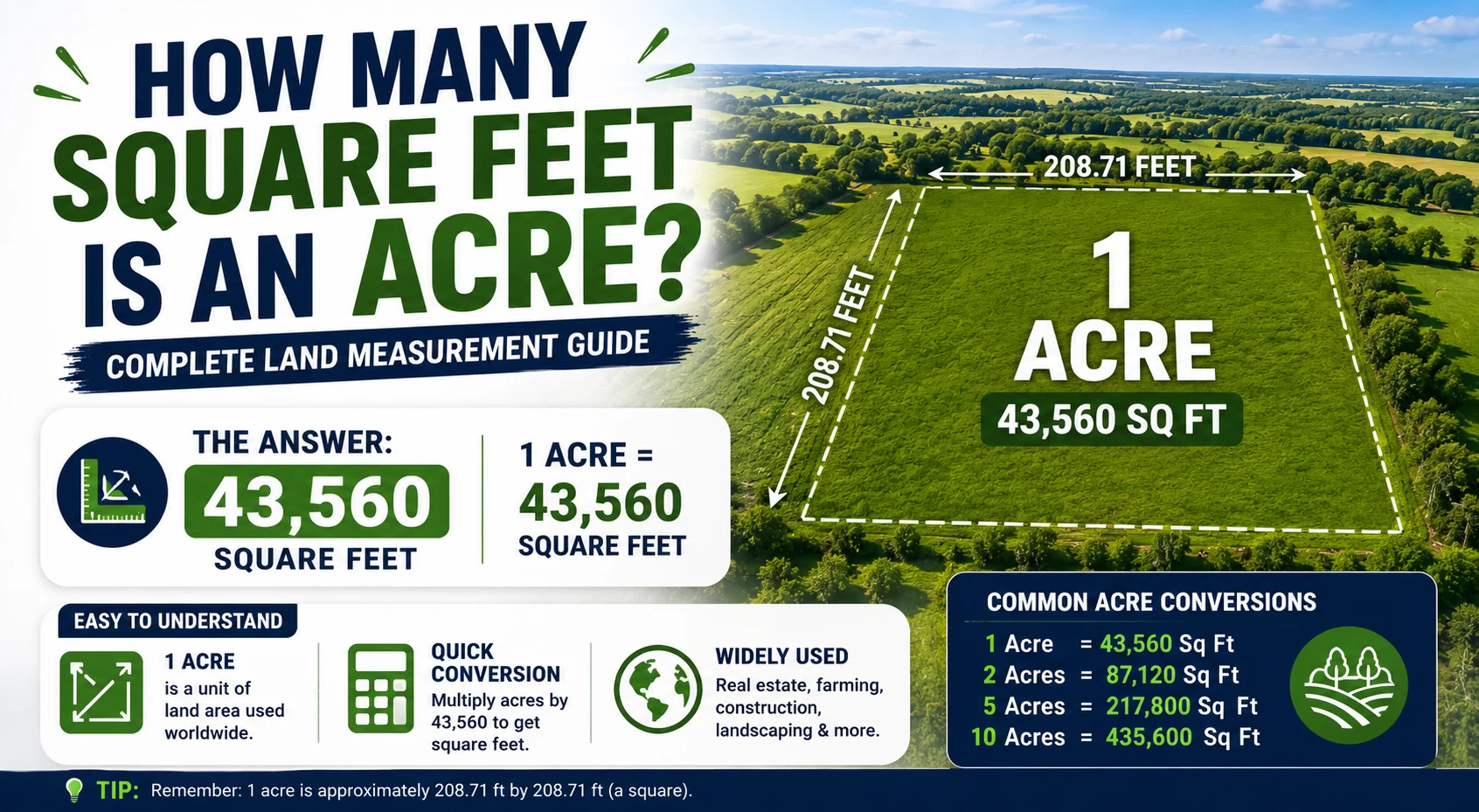 How Many Square Feet Is an Acre