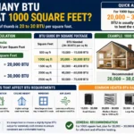 how many btu to heat 1000 square feet