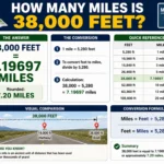 how many miles is 38000 feet