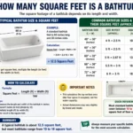 how many square feet is a bathtub