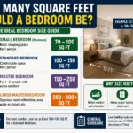 how many square feet should a bedroom be